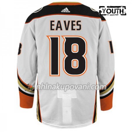 Anaheim Ducks Dresy PATRICK EAVES 18 Adidas Bílá Authentic - Dětské Anaheim Ducks Dresy PATRICK EAVES 18 Adidas Bílá Authentic - Dětské